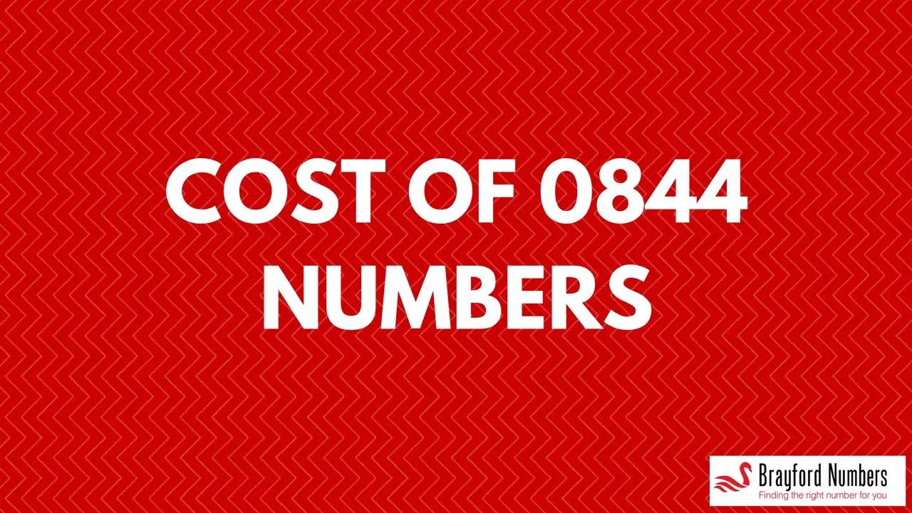 Cost of 0844 Numbers